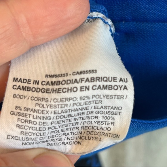 Nike Dri-FIT Black and Blue Capri Leggings Size S - Picture 7 of 9